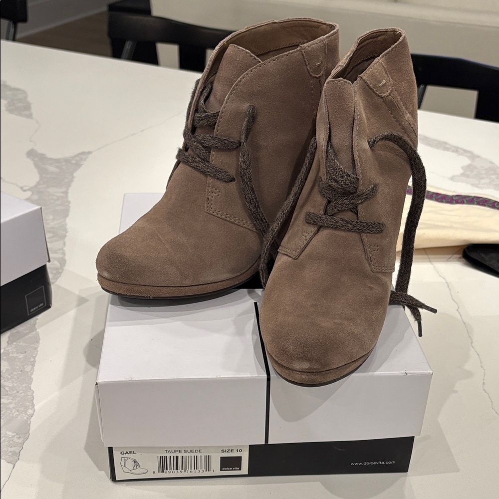 Dolce Vita Taupe Ankle Booties